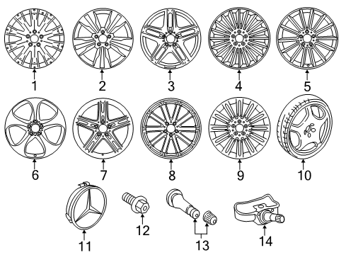 2016 Mercedes-Benz S600 Wheels Diagram