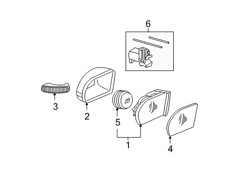 2004 Mercedes-Benz C32 AMG Mirrors, Electrical Diagram