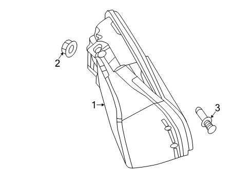 Backup Lamp Diagram for 217-906-04-57-64