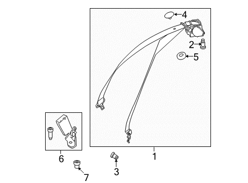 2016 Mercedes-Benz E550 Seat Belt Diagram 3