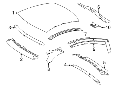 2020 Mercedes-Benz AMG GT Roof & Components Diagram 2