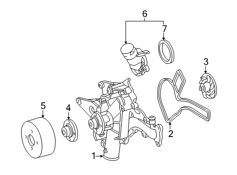 2005 Mercedes-Benz C240 Water Pump