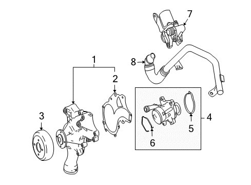 2008 Mercedes-Benz CL63 AMG Water Pump Diagram