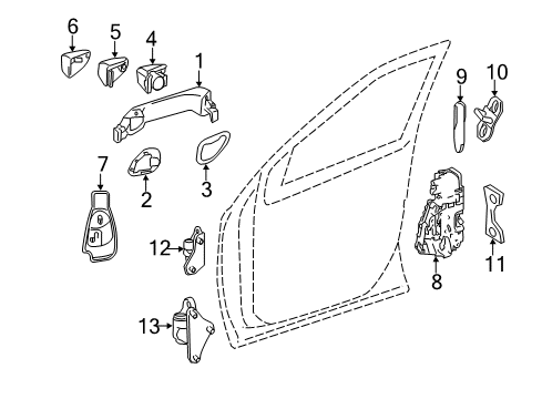 Handle, Outside Diagram for 164-766-01-01-64-9999