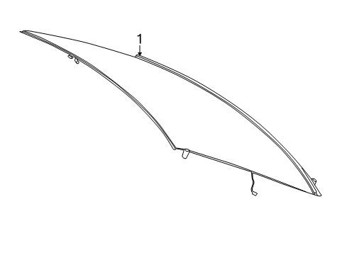 2014 Mercedes-Benz E350 Back Glass Diagram 1