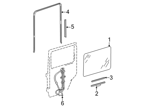 2003 Mercedes-Benz G500 Rear Door Diagram 4