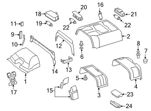 2017 Mercedes-Benz Sprinter 3500 Interior Trim - Roof Diagram 1