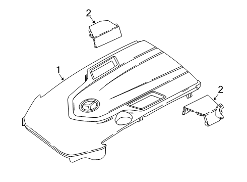 2019 Mercedes-Benz S560 Engine Appearance Cover Diagram 2