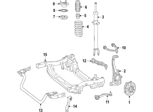 2017 Mercedes-Benz C63 AMG S Front Suspension, Control Arm Diagram 5