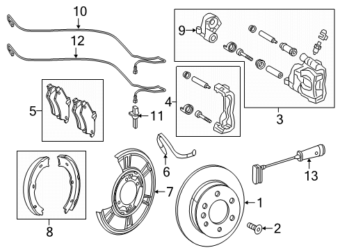 2020 Mercedes-Benz Sprinter 2500 Brake Components, Brakes Diagram 3