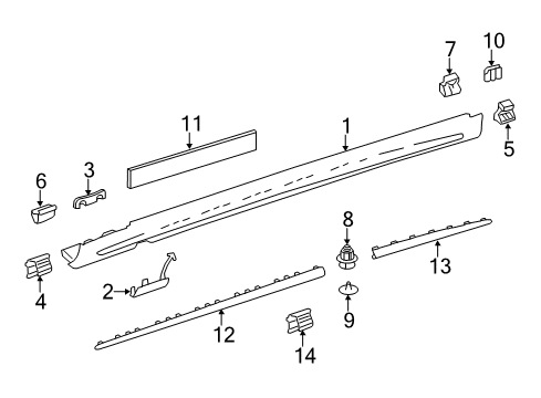 2020 Mercedes-Benz S560e Exterior Trim - Pillars Diagram 1