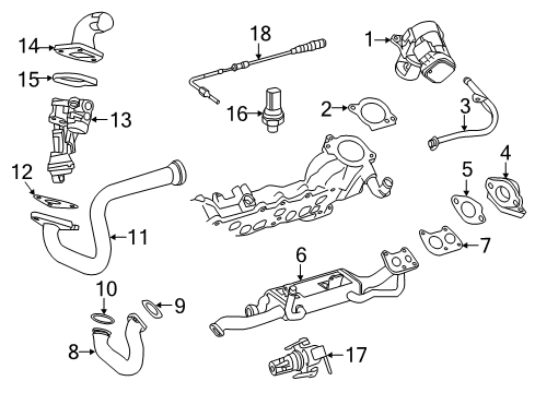 2012 Mercedes-Benz S63 AMG Emission Components Diagram 1