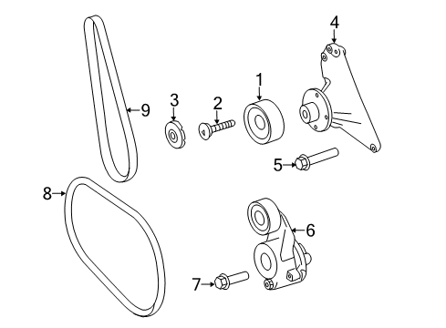 2011 Mercedes-Benz Sprinter 2500 Belts & Pulleys, Maintenance Diagram