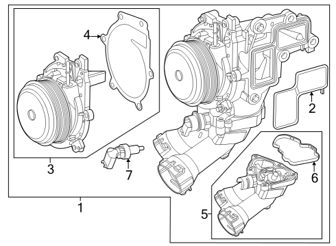 2023 Mercedes-Benz Sprinter 3500 Water Pump Diagram