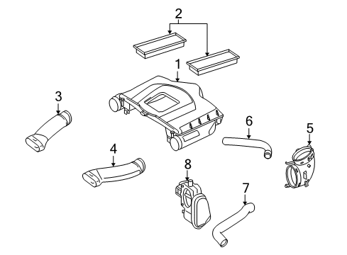 2006 Mercedes-Benz SLK350 Air Intake Diagram