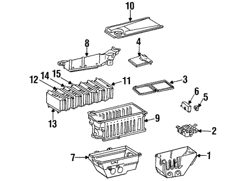 1995 Mercedes-Benz S600 Electrical Components Diagram 2