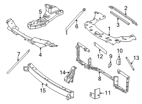 2017 Mercedes-Benz AMG GT Radiator Support Diagram