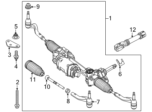 2016 Mercedes-Benz S65 AMG Steering Column & Wheel, Steering Gear & Linkage Diagram 2