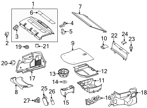 2013 Mercedes-Benz E63 AMG Interior Trim - Rear Body Diagram 2