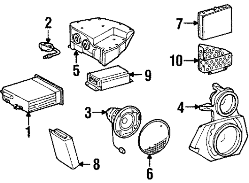 1990 Mercedes-Benz 300SL Sound System Diagram