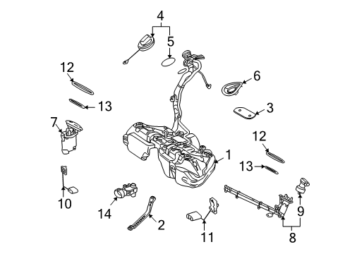 Fuel Tank Diagram for 204-470-13-01