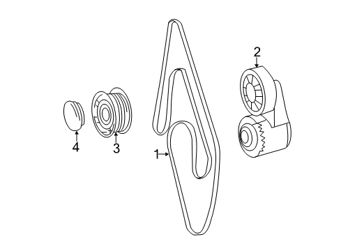 2012 Mercedes-Benz R350 Belts & Pulleys, Cooling Diagram 1