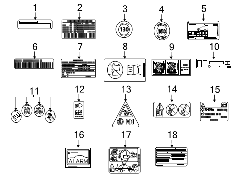 2021 Mercedes-Benz E53 AMG Information Labels Diagram 1