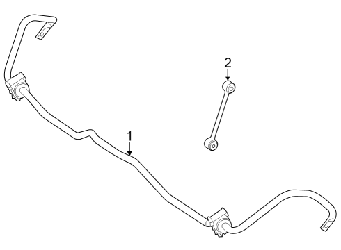 2024 Mercedes-Benz EQS 450+ SUV Stabilizer Bar & Components - Rear Diagram