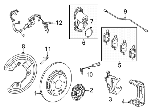 2023 Mercedes-Benz EQS AMG Rear Brakes Diagram