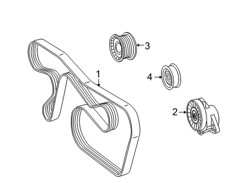 2015 Mercedes-Benz G550 Belts & Pulleys, Cooling Diagram