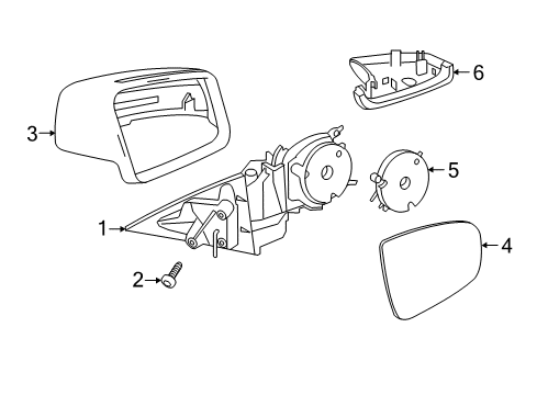 Mirror Assembly Diagram for 207-810-21-76