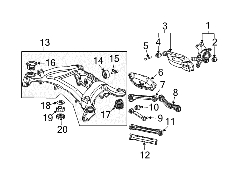 Rear Lateral Arm Diagram for 209-350-18-06