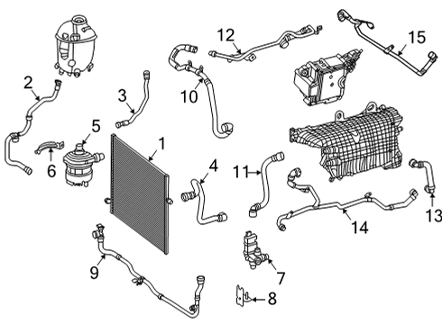 Coolant Hose Diagram for 223-500-72-00