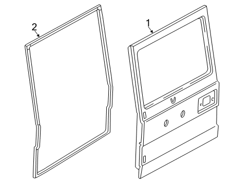 2005 Mercedes-Benz G55 AMG Back Door - Body & Hardware Diagram