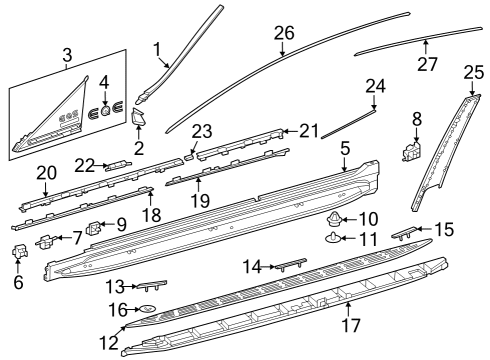 Fixed Glass Retainer Nut Diagram for 000-998-49-85