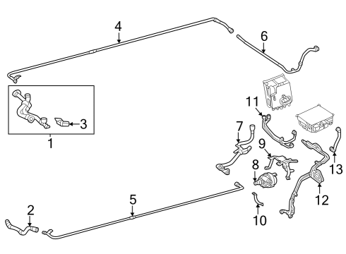 2023 Mercedes-Benz EQE 350 SUV Hoses, Lines & Pipes