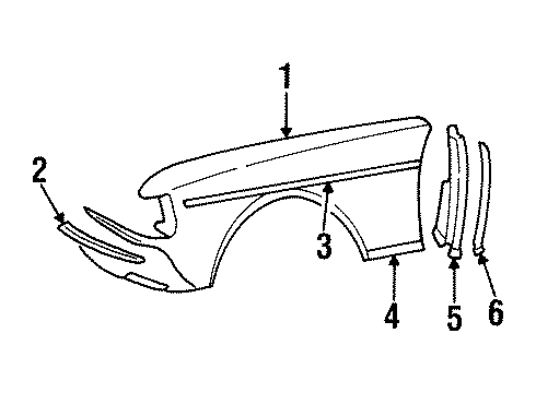 1985 Mercedes-Benz 300D Fender & Components