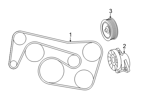 2013 Mercedes-Benz C350 Belts & Pulleys, Cooling Diagram 2