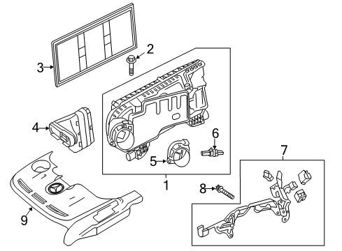 2013 Mercedes-Benz C350 Air Intake Diagram 2