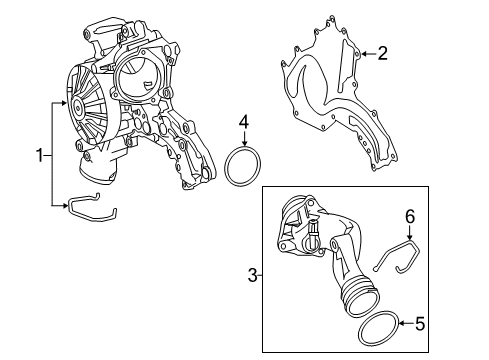 2013 Mercedes-Benz S550 Water Pump Diagram