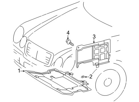 2000 Mercedes-Benz CLK430 Splash Shields Diagram