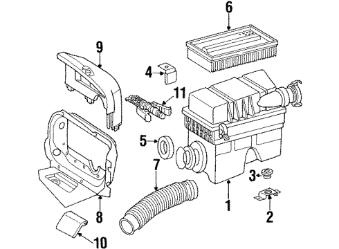 1993 Mercedes-Benz 300E Air Intake Diagram