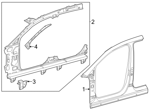 Windshield Pillar Reinforcement Diagram for 296-636-16-00