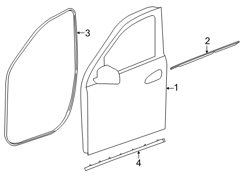 2015 Mercedes-Benz ML400 Front Door, Body Diagram