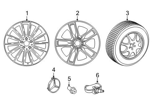 2023 Mercedes-Benz CLS450 Wheels Diagram 2