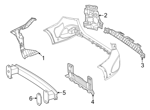 2023 Mercedes-Benz GLC300 Bumper & Components - Rear Diagram 7