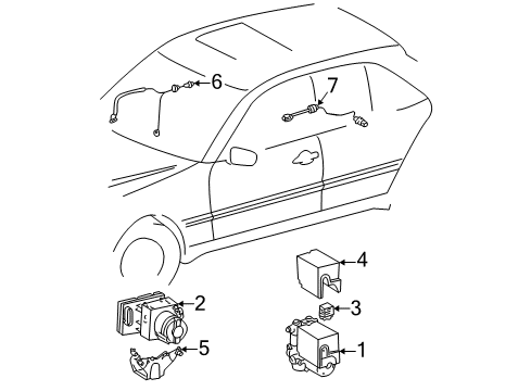 1997 Mercedes-Benz C280 Anti-Lock Brakes Diagram 1