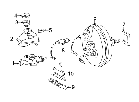 Master Cylinder Diagram for 005-430-77-01