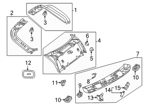 2021 Mercedes-Benz GLC300 Interior Trim - Lift Gate Diagram 2