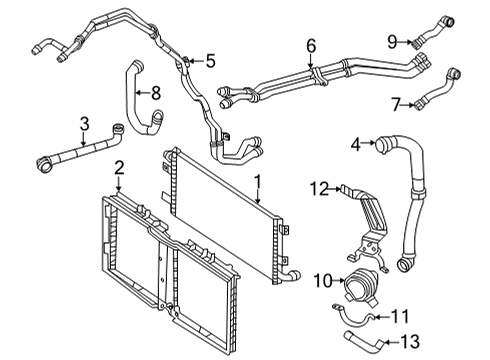 2023 Mercedes-Benz GLS63 AMG Radiator & Components Diagram 2